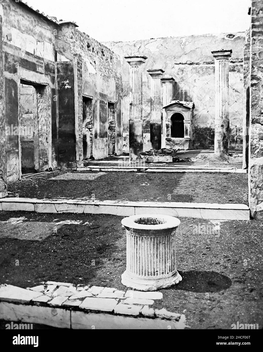 Casa del poeta trágico, Pompeya, Italia, época victoriana Foto de stock