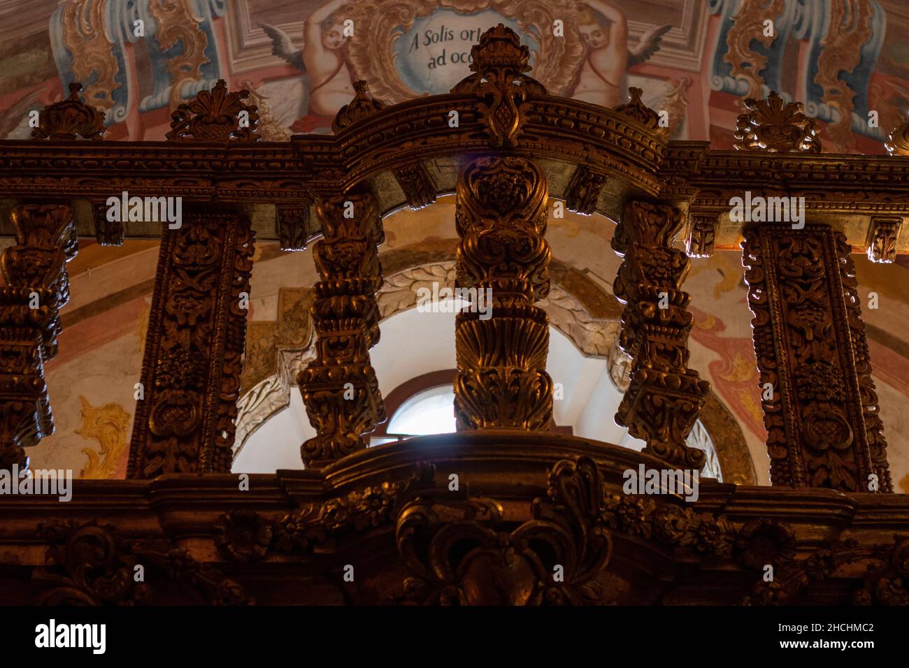 Detalles exquisitos del interior de la Iglesia de San Antonio en la ciudad de Lagos, Algarve, Portugal. Foto de stock