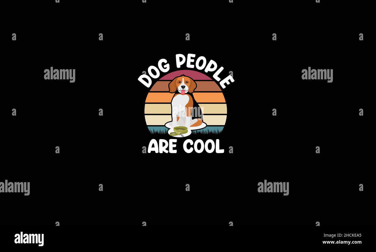 las personas de perro son perros cool camiseta texto vector plantilla Ilustración del Vector