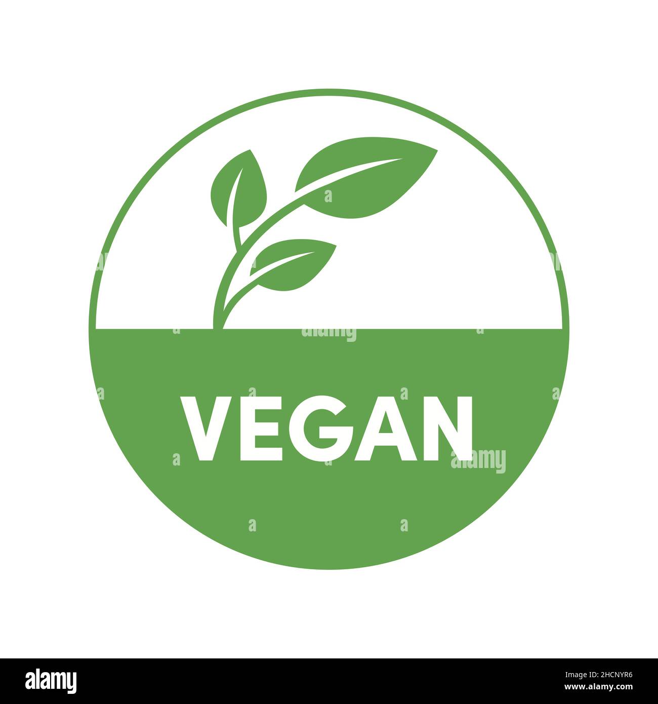 Icono vegano sobre fondo blanco Ilustración del Vector