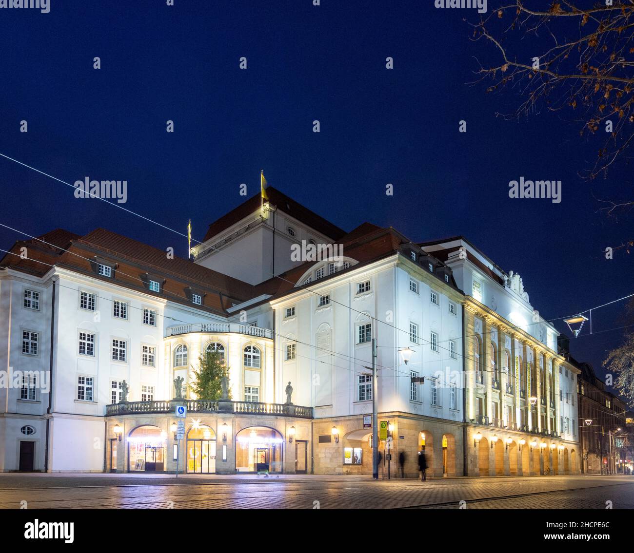 Dresde: teatro Schauspielhaus, IN , Sachsen, Sajonia, Alemania Foto de stock