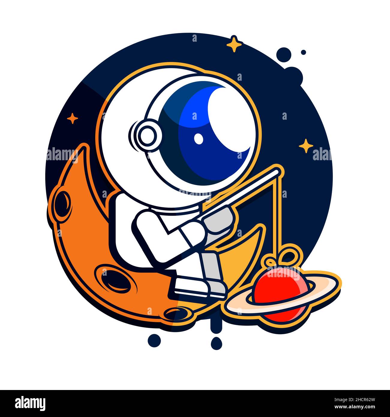 Astronauta en el espacio, Vector Premium