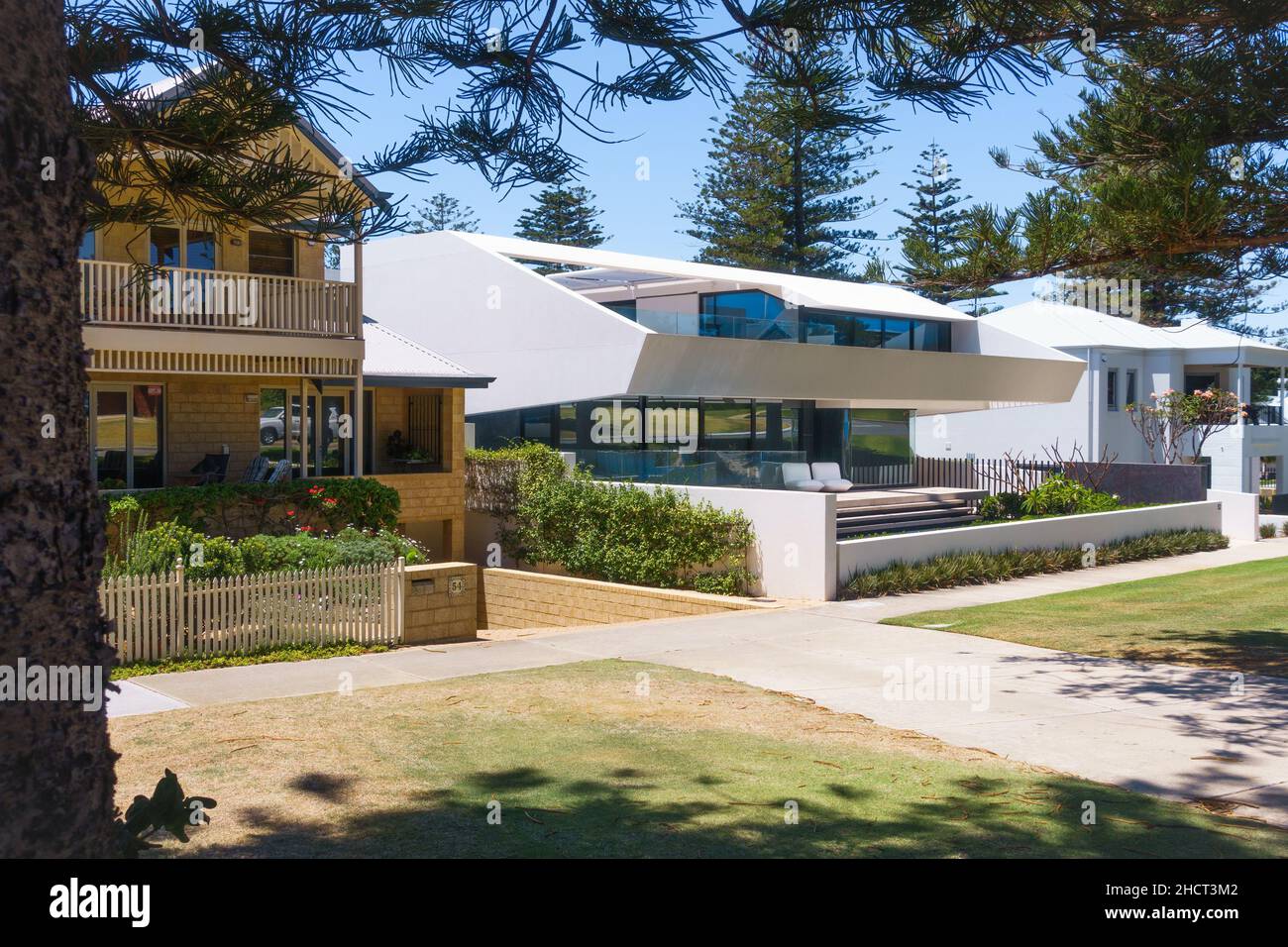 Perth, Australia - Casa de Cottesloe con balcón por Blane Brackenridge Foto de stock