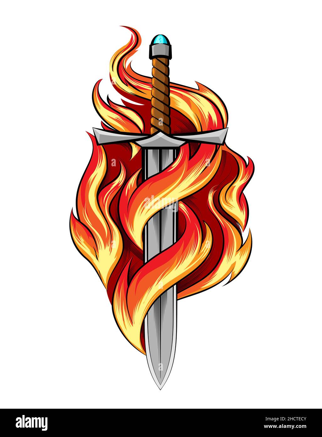 Espada de flama Imágenes vectoriales de stock - Alamy