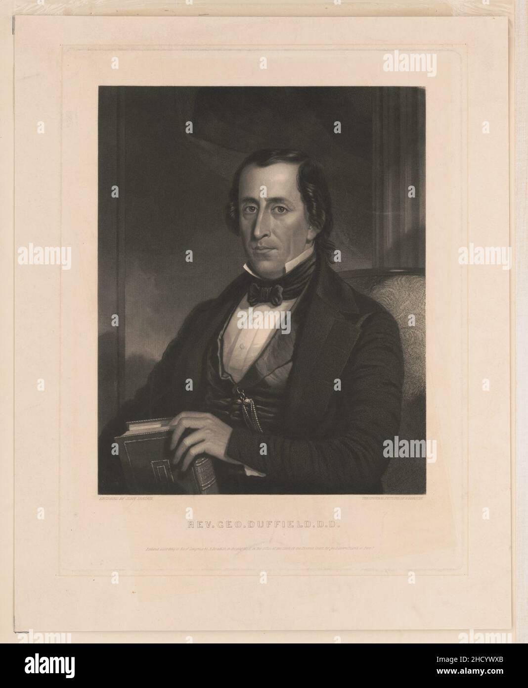 Rev. Geográfica D.D. Duffield - Grabado por John Sartain ; la imagen original de A. Bradish. Foto de stock