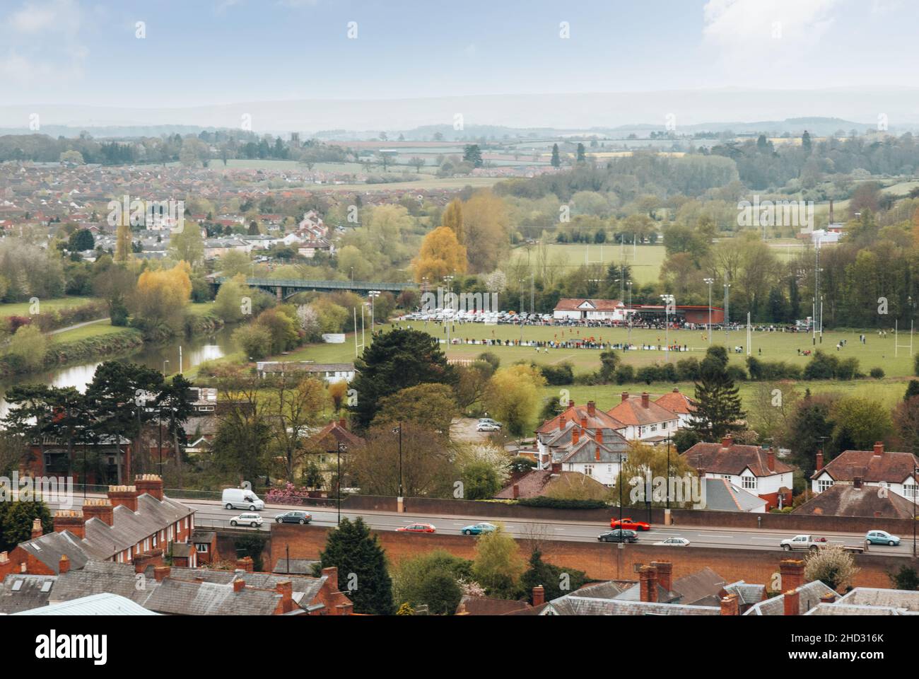 Vista de la ciudad de Hereford Foto de stock