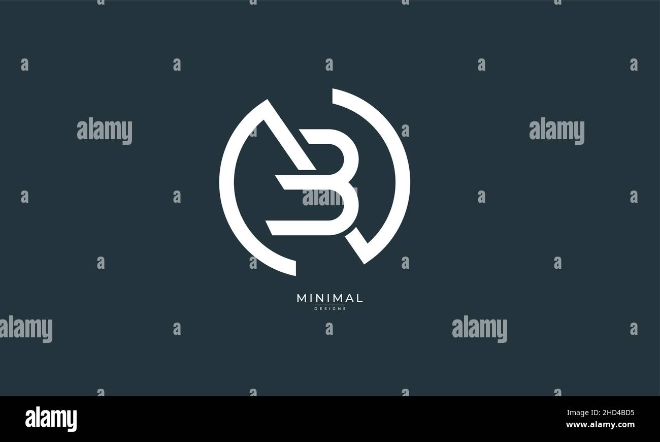 Letra alfabética icono logotipo NB o BN Ilustración del Vector