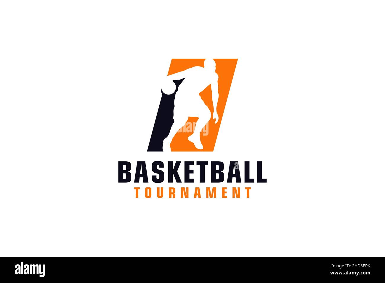 Carta I con diseño de logotipo de baloncesto. Elementos de plantilla de diseño vectorial para Sport Team o Corporate. Ilustración del Vector