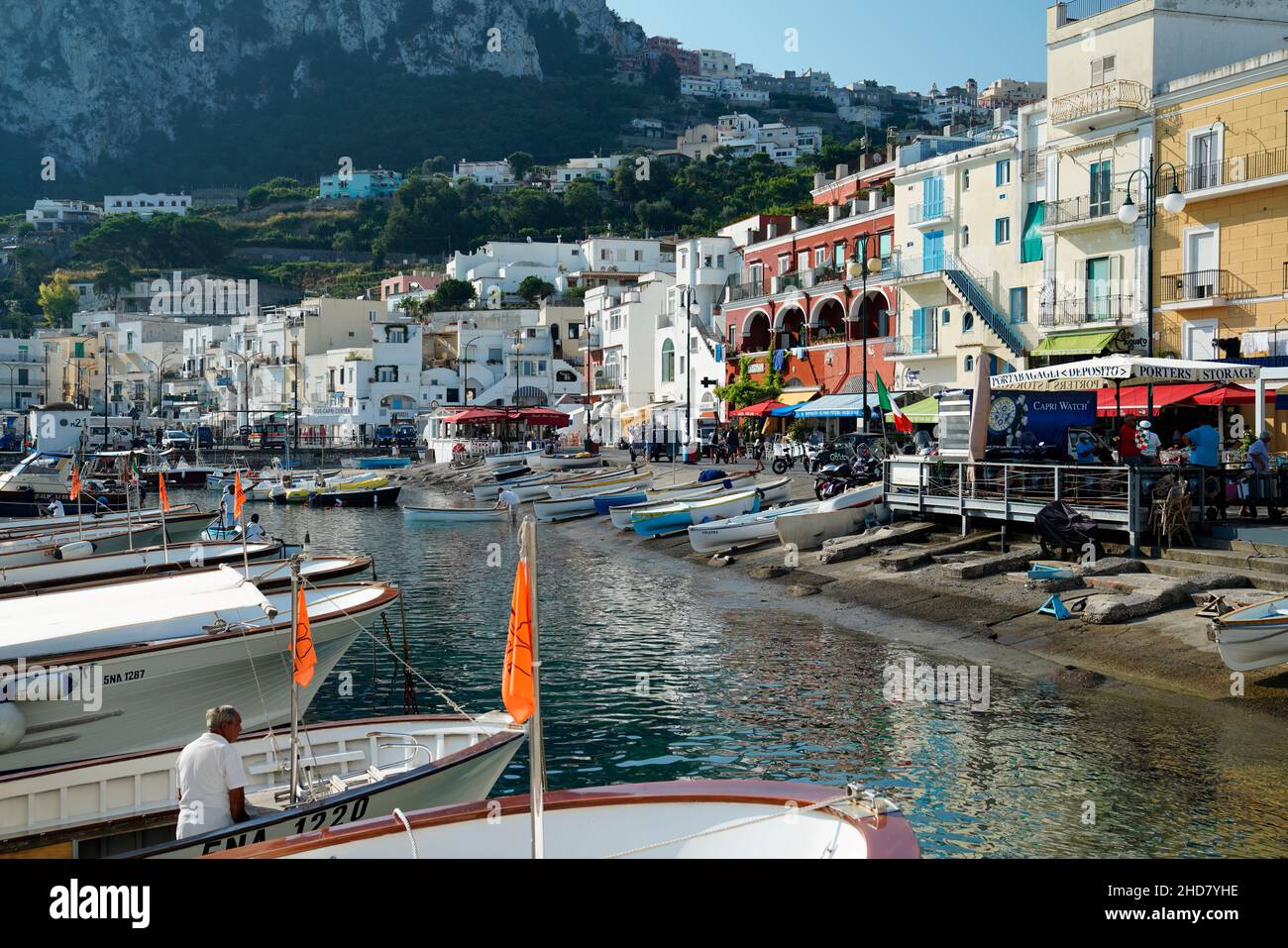 Puerto de Capri, Porto di Capri, Campania, Italia Foto de stock