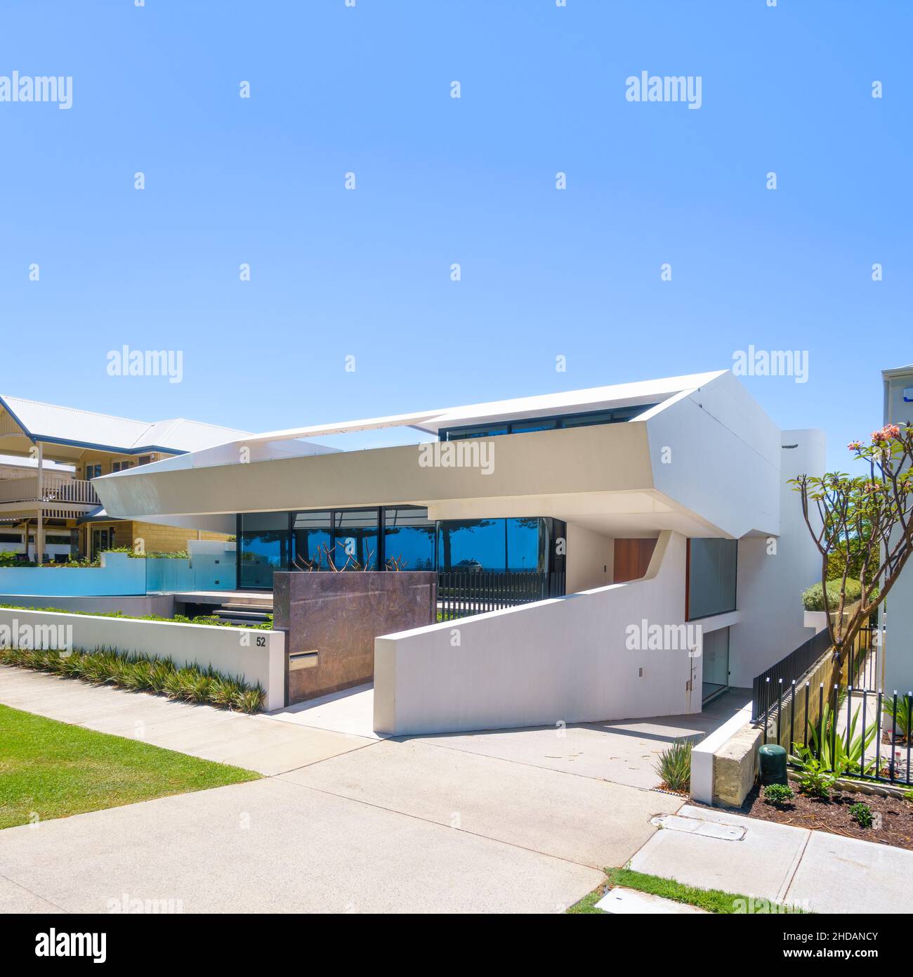 Cottesloe, Perth, Australia - Casa privada blanca de Blane Brackenridge Foto de stock