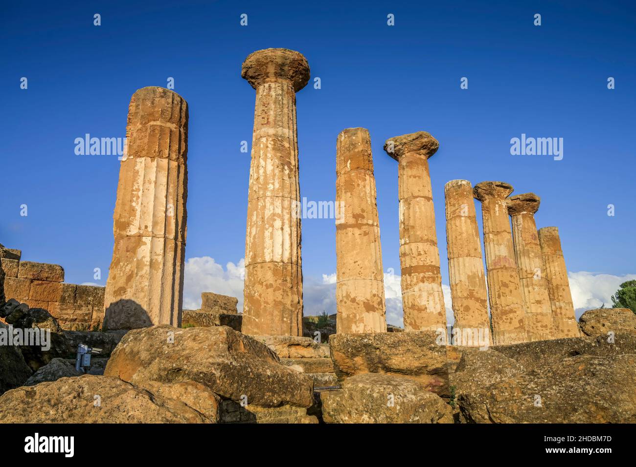 Herakles-Tempel, archäologischer Park Valle dei Templi (Tal der Tempel), Agrigent, Sizilien, Italien Foto de stock