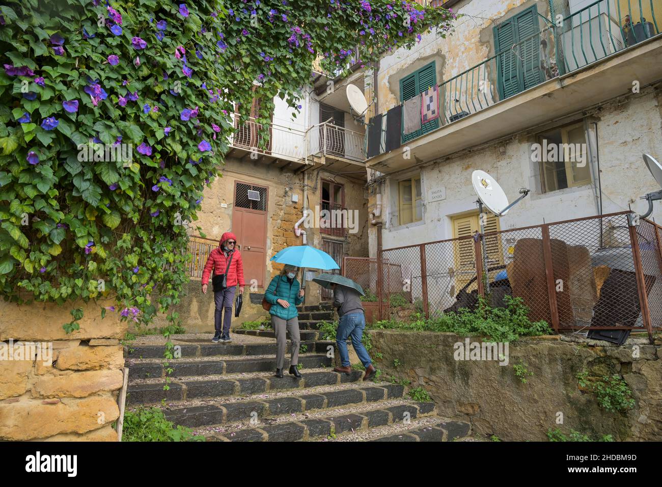 Gasse, Altstadt, Agrigent, Sizilien, Italien Foto de stock