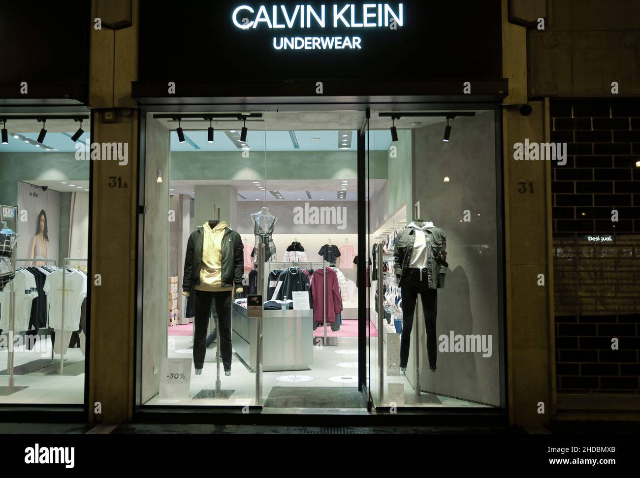 Calvin Klein Filiale, Via della Liberta, Palermo, Sizilien, Italien Foto de stock