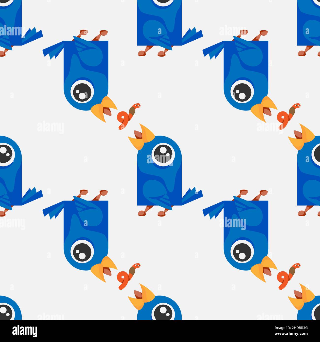 Aves comiendo gusanos Imágenes vectoriales de stock Alamy