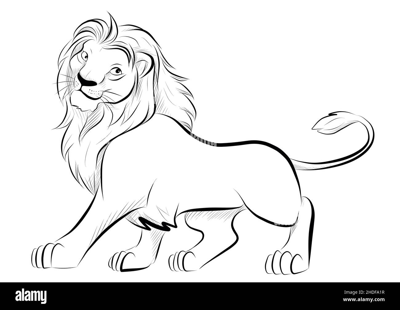 dibujo, león, dibujos, leo, leones Fotografía de stock - Alamy