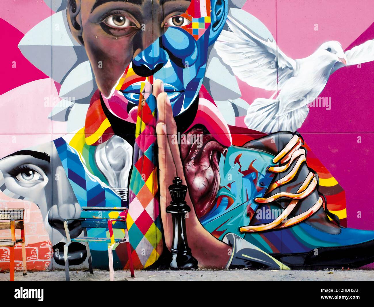 mural, arte callejero, streetart, murales, arte callejero, streetarts Foto de stock