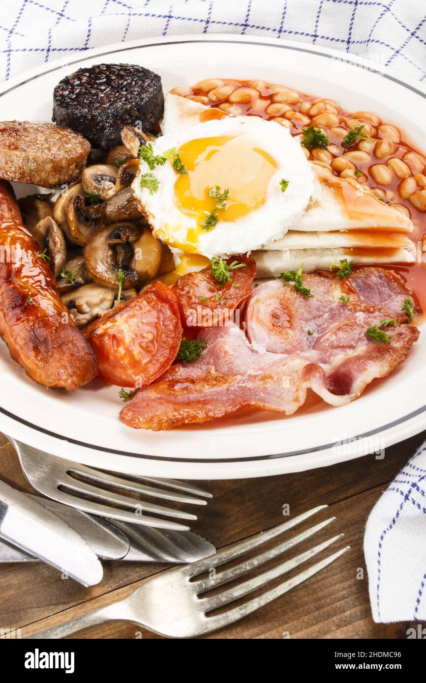 desayuno inglés, británico, inglés, desayuno inglés Foto de stock