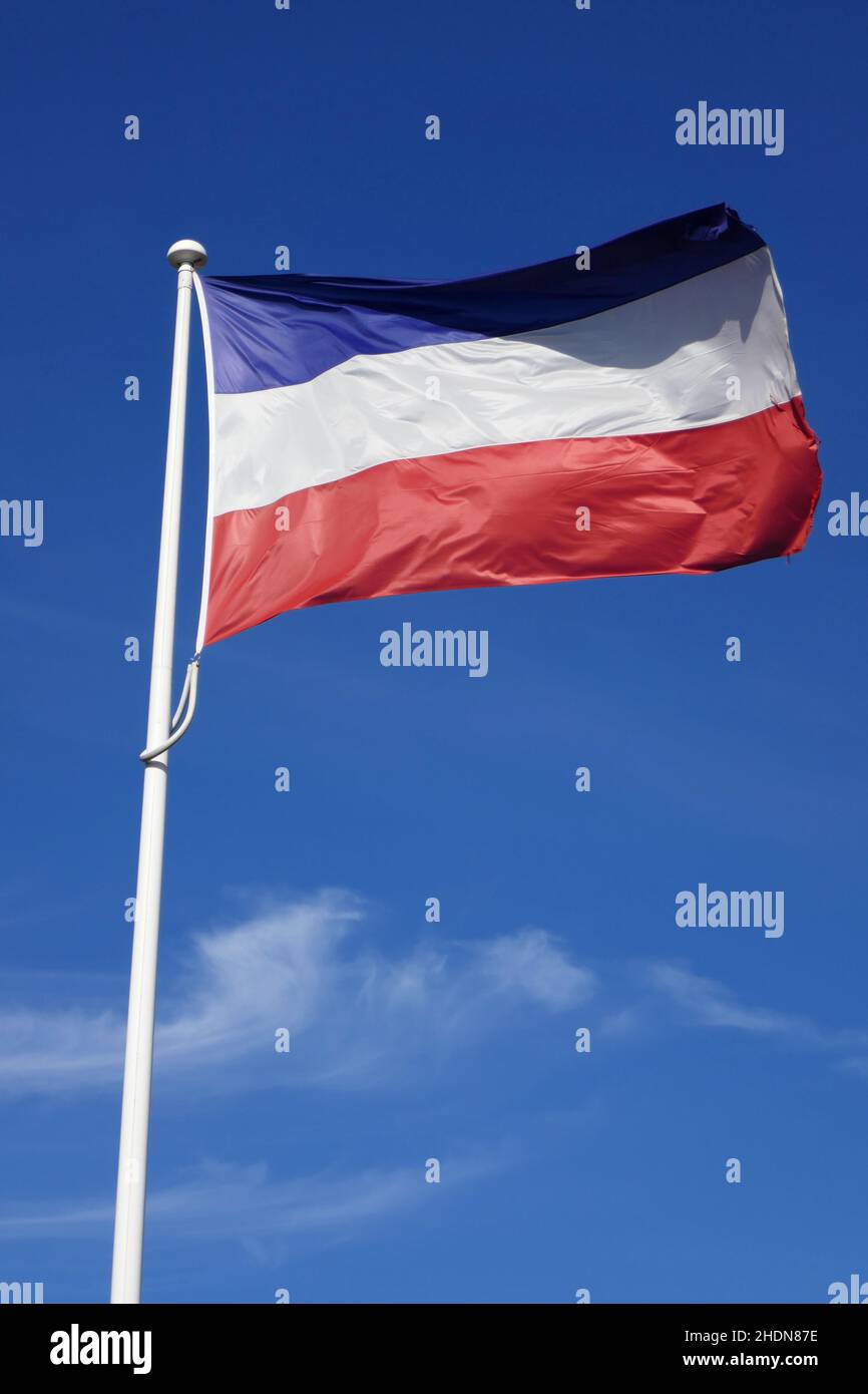 schleswig holstein, bandera del país, schleswig-holsteins, banderas del país Foto de stock