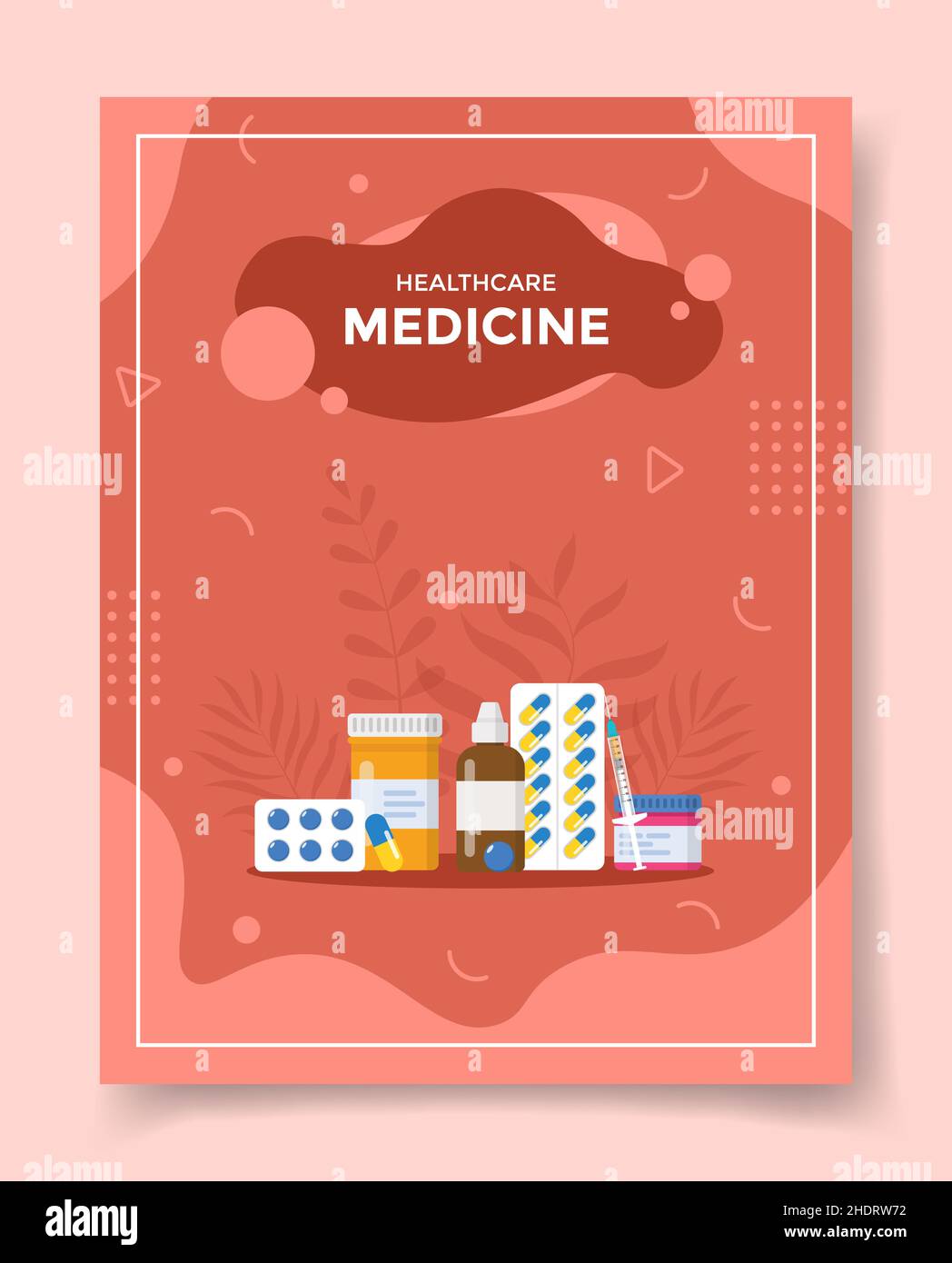 medicina de la salud para la plantilla de banners, volantes, libros, y la  ilustración de vectores de portadas de revistas Fotografía de stock - Alamy