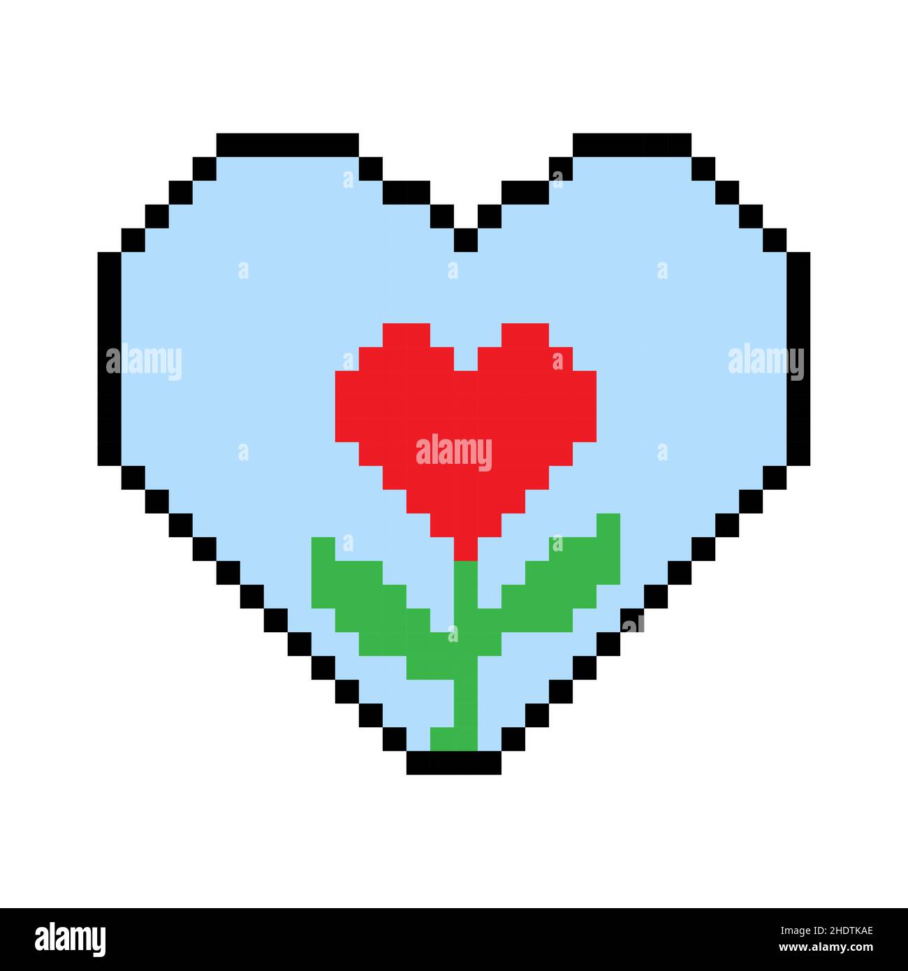 Ilustración artística de Heart Pixel. Amor pixel art, clip art o imagen  Fotografía de stock - Alamy