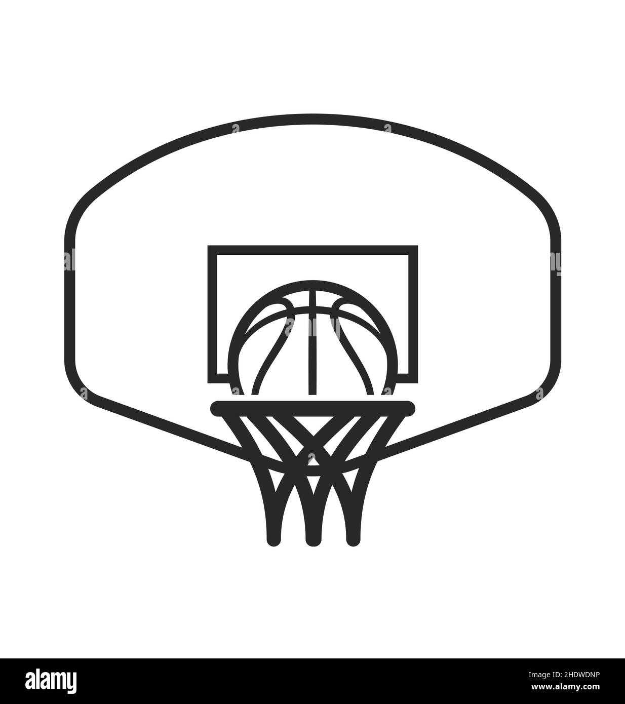 Basketball backboard Imágenes de stock en blanco y negro - Alamy
