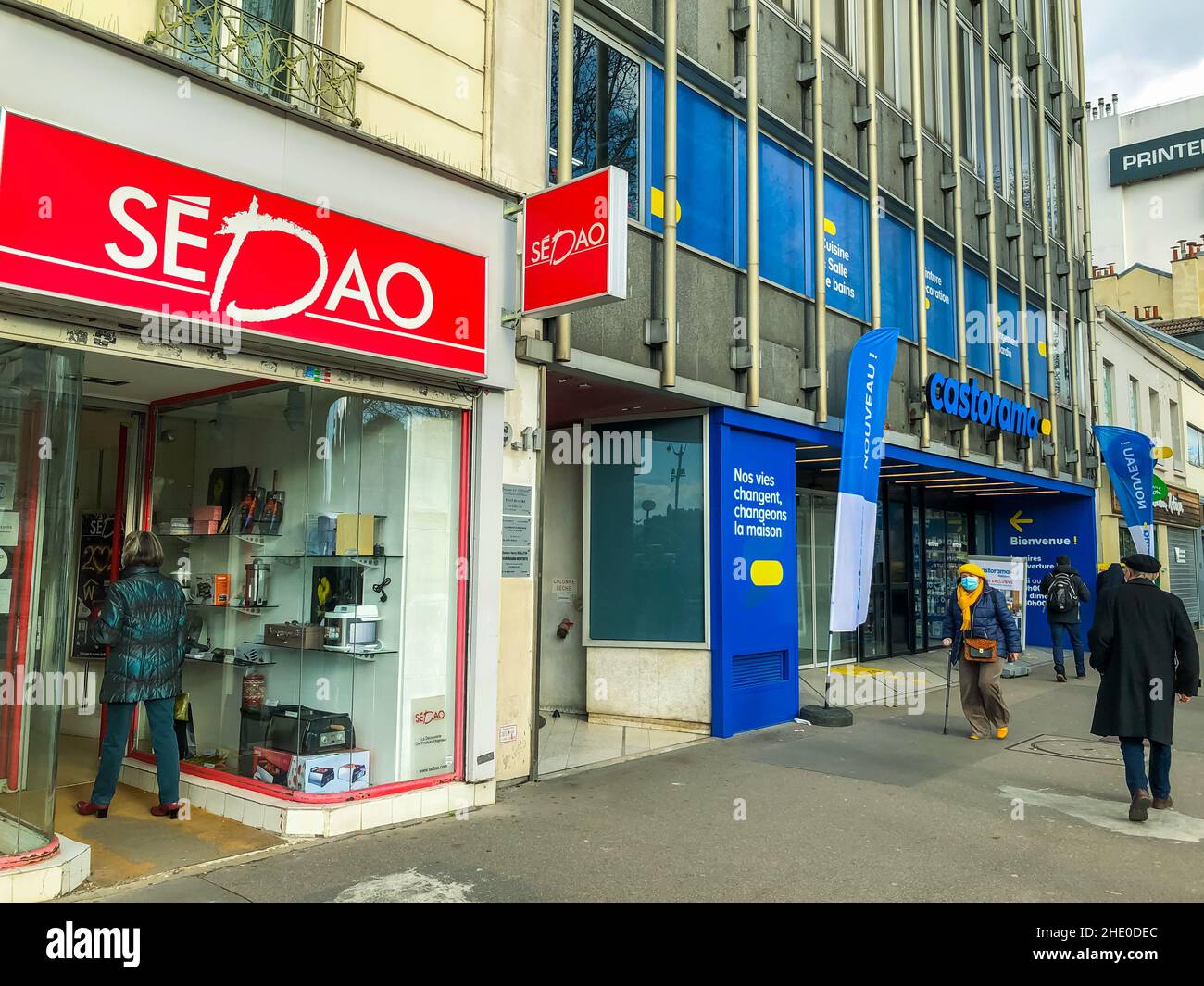 París, Francia, tiendas francesas, pequeñas empresas, escenas callejeras, tiendas de parís Foto de stock