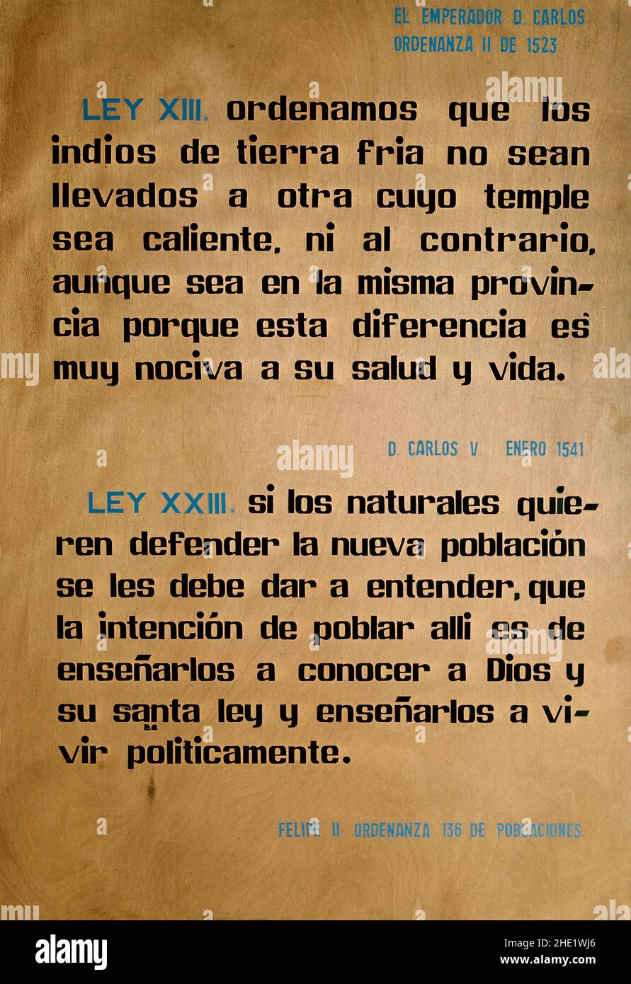 LEYES DE INDIAS ESCRITO SOBRE MADERA. UBICACIÓN MUSEO DE AMÉRICACOLECCION. MADRID. ESPAÑA LEYES DE INDIAS ESCRITO SOBRE MADERA. UBICACIÓN MUSEO DE AMÉRICACOLECCION. MADRID. ESPAÑA