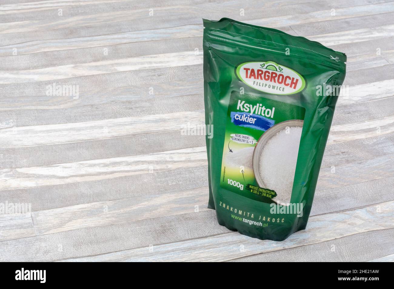 Paquete plástico de la alternativa de azúcar sacarosa natural Xylitol