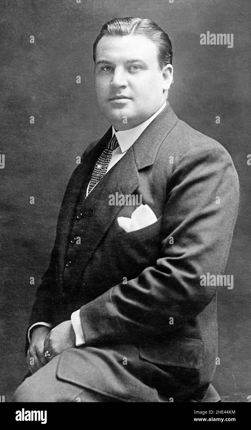 Alfred Piccaver, Alfred Piccaver (1884 – 1958) tenor operístico británico-americano. Foto de stock