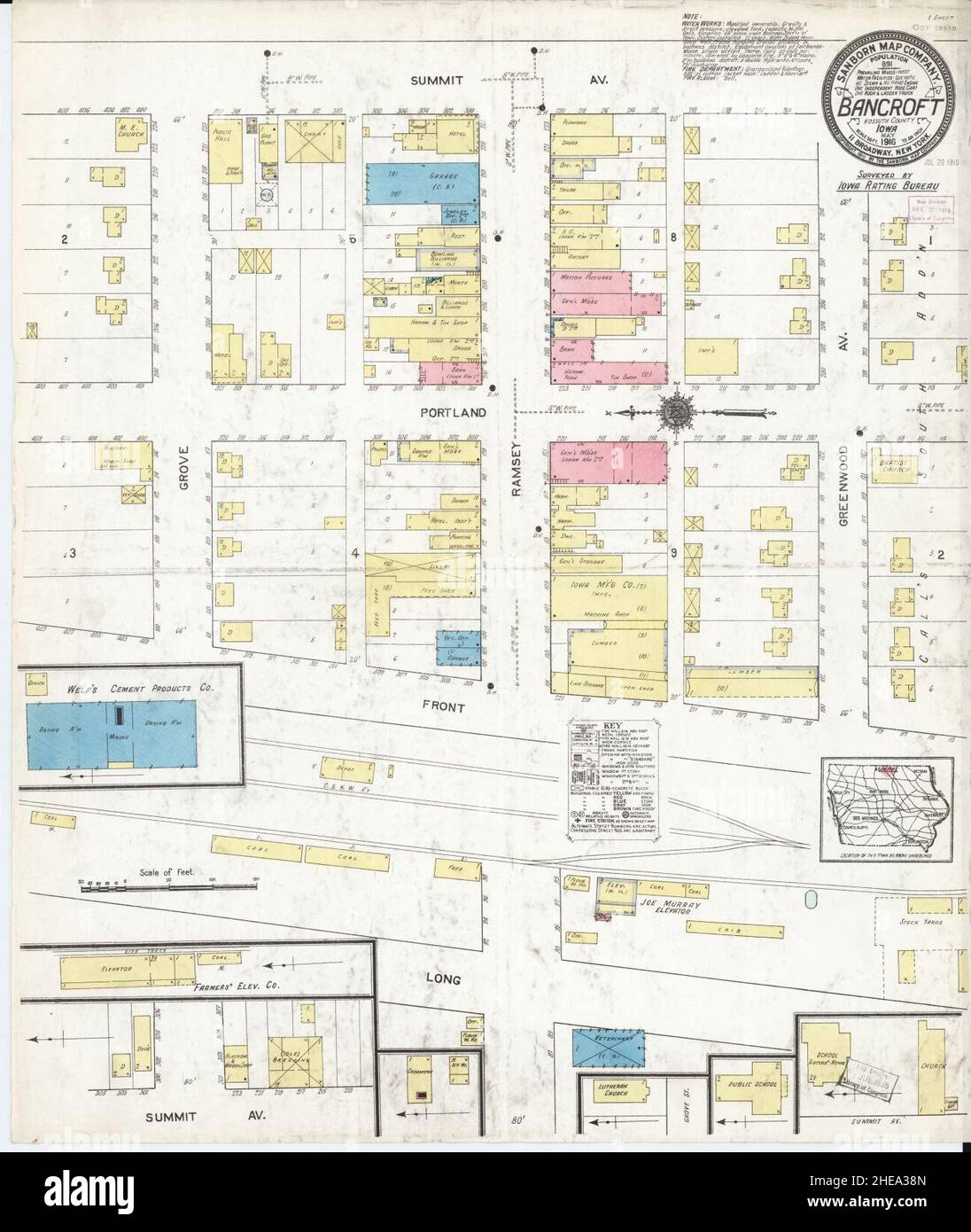 Mapa de iowa bancroft fotografías e imágenes de alta resolución Alamy