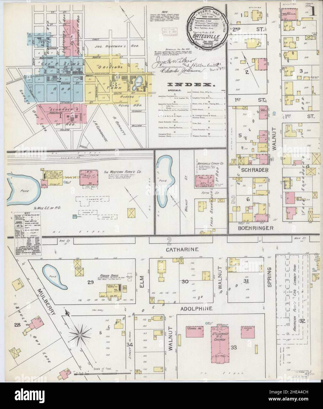 Mapa de batesville indiana fotografías e imágenes de alta resolución Alamy
