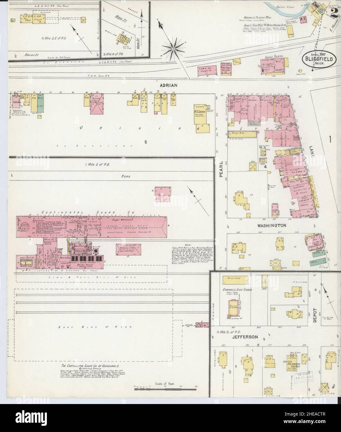 Mappa di blissfield fotografías e imágenes de alta resolución Alamy