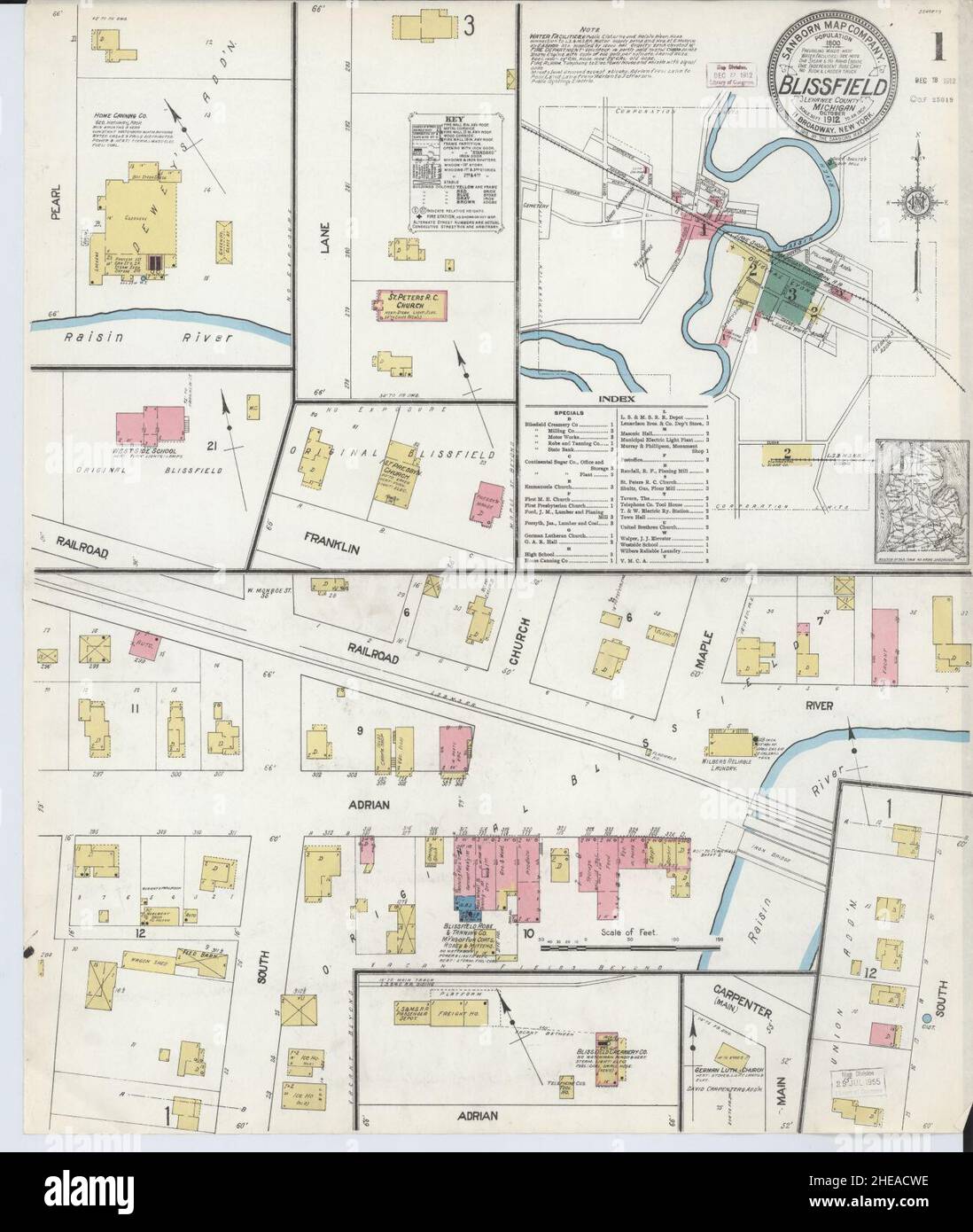Mappa di blissfield fotografías e imágenes de alta resolución Alamy