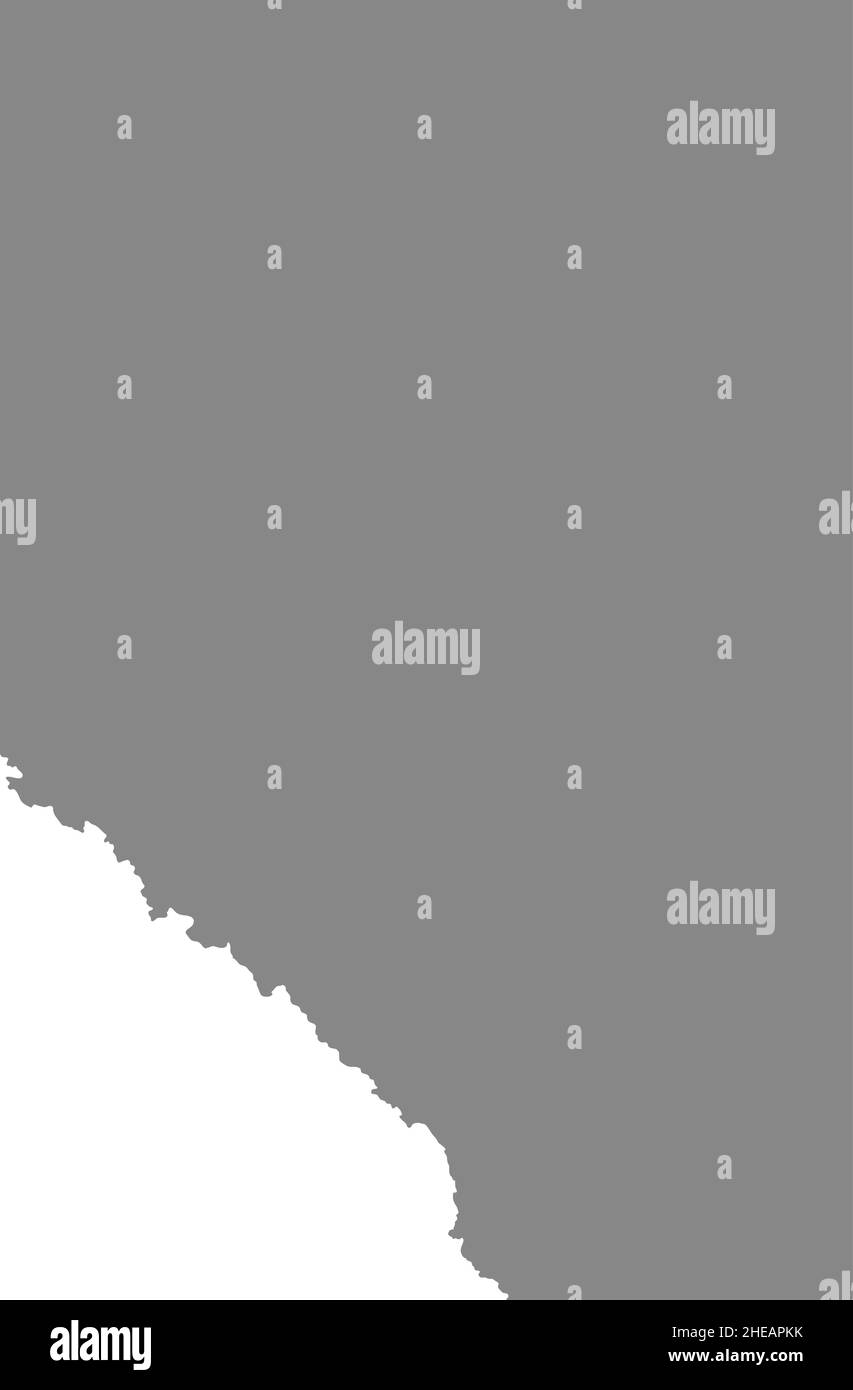 Mapa administrativo de vectores de blanco plano gris de la provincia canadiense DE ALBERTA, CANADÁ Ilustración del Vector