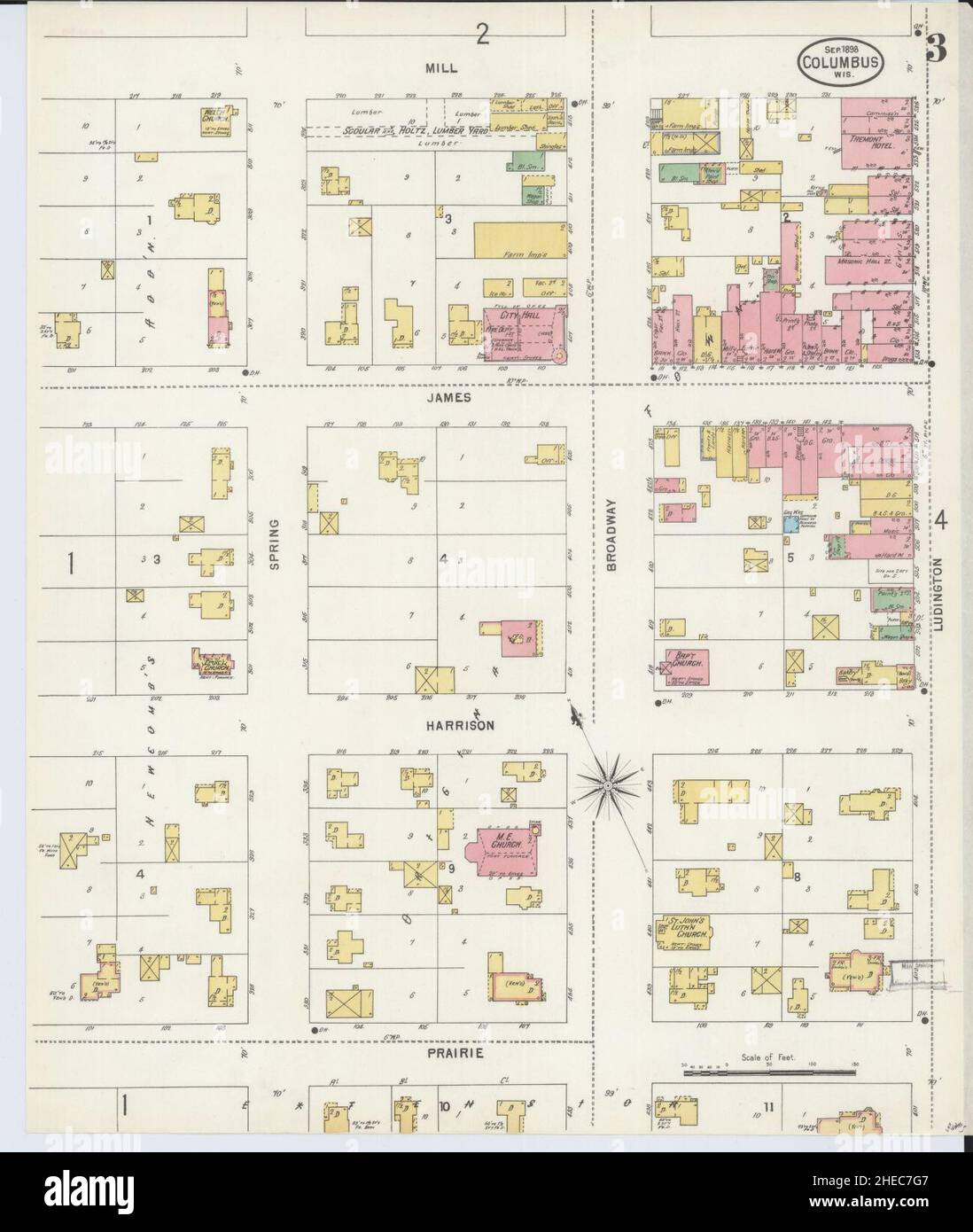 Mapa de columbus wisconsin fotografías e imágenes de alta resolución