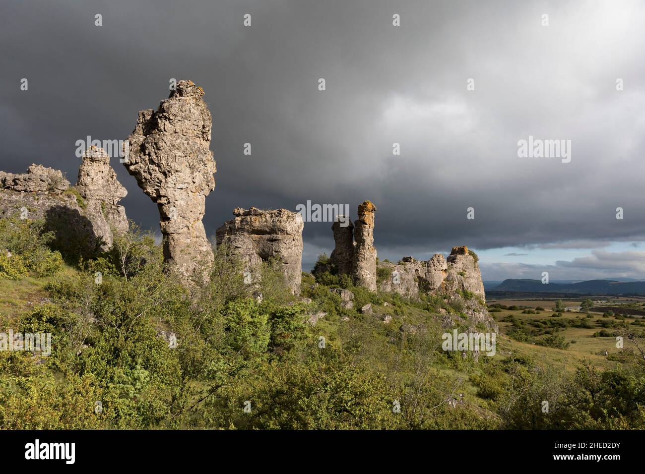 Francia, Aveyron (12), Millau, Larzac, el Rajal del Gorp caos rocoso Foto de stock
