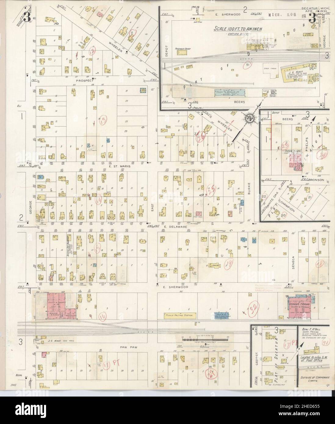 Mapa de decatur michigan fotografías e imágenes de alta resolución Alamy