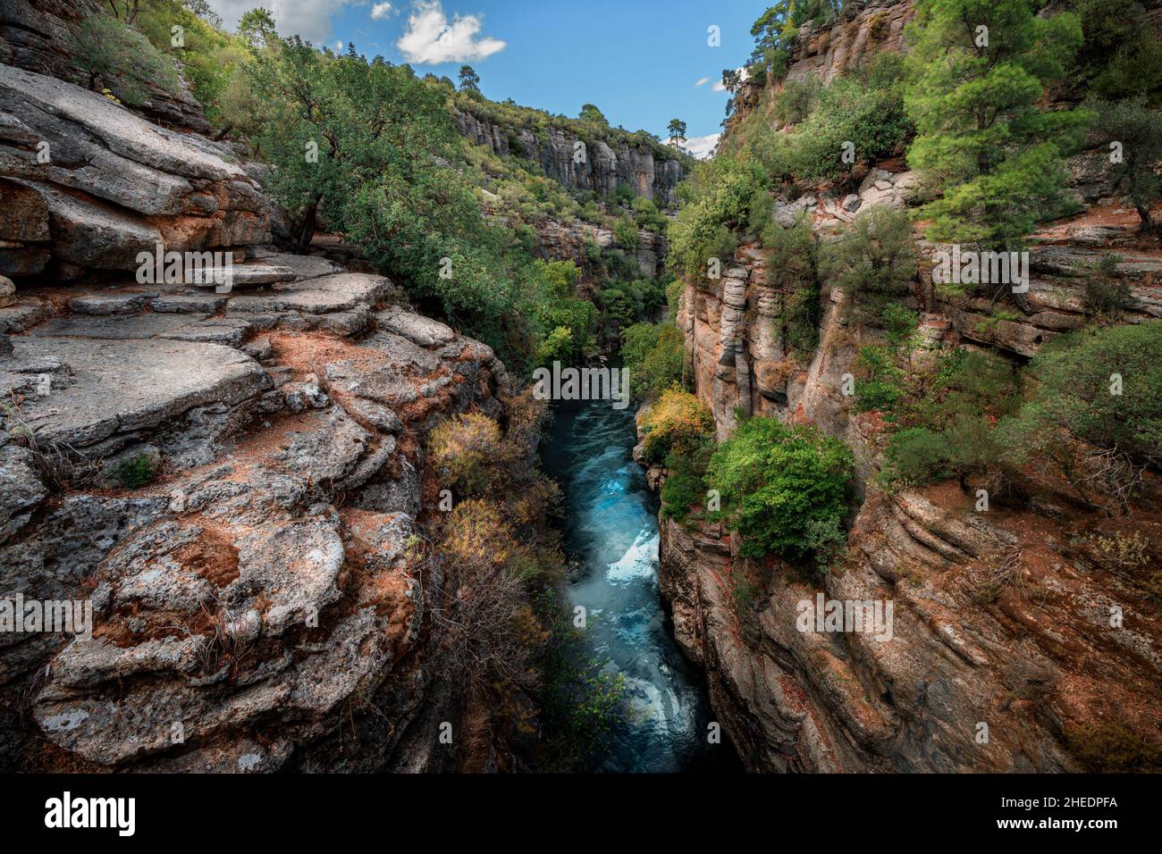 El Cañón Verde (Köprülü Kanyon) Foto de stock