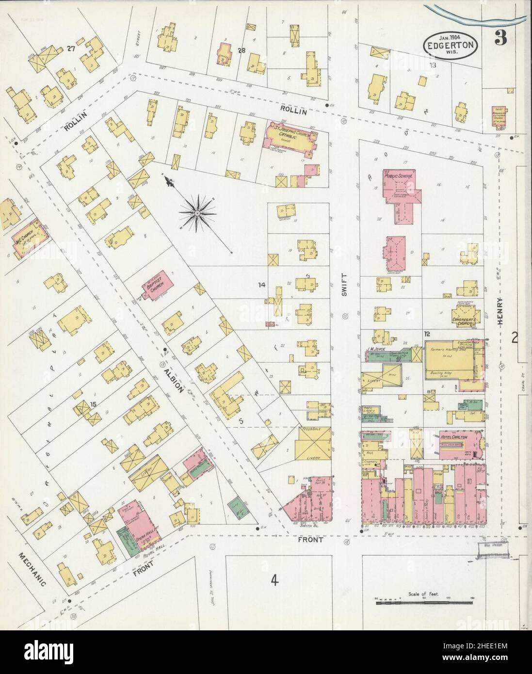 Mapa de edgerton wisconsin fotografías e imágenes de alta resolución
