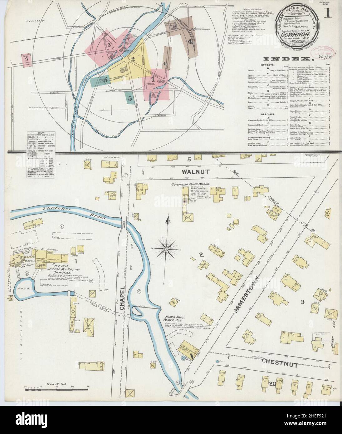 Mapa de gowanda nueva york fotografías e imágenes de alta resolución