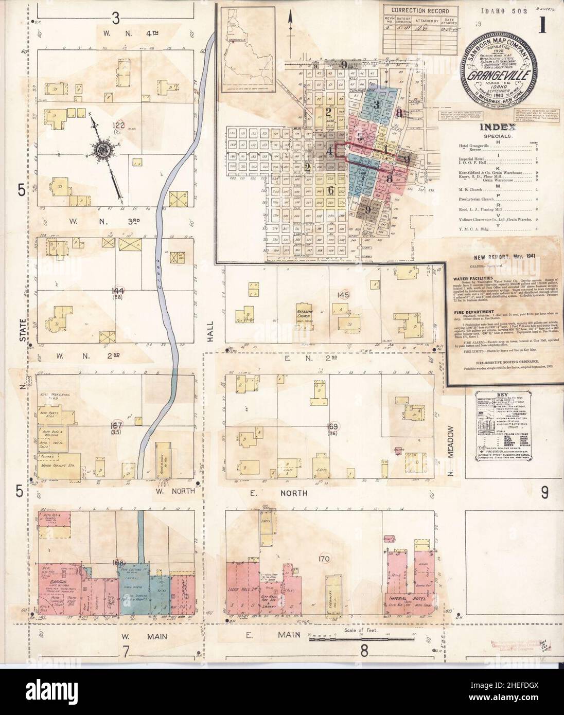 Mapa de grangeville Fotos e Imágenes de stock Alamy