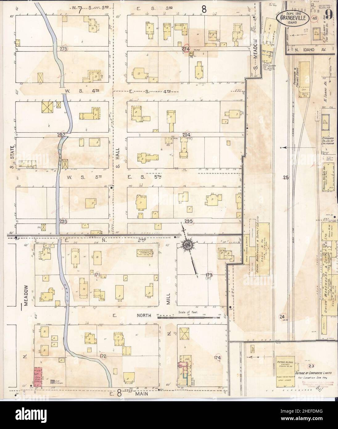 Mapa de grangeville Fotos e Imágenes de stock Alamy