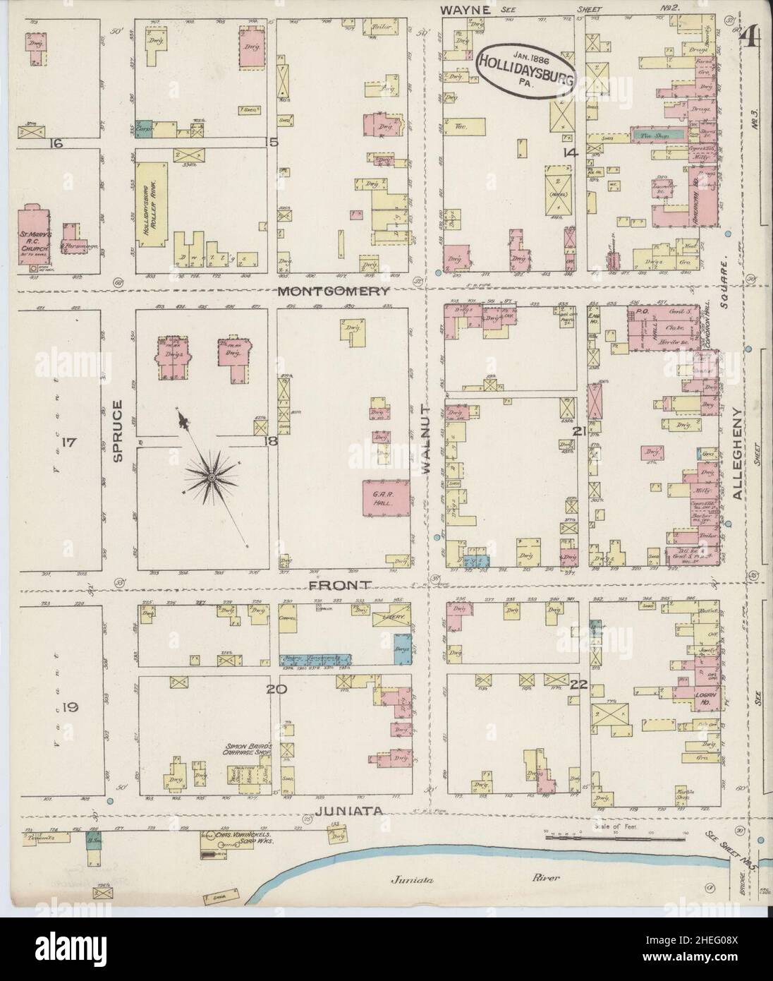 Mapa de hollidaysburg fotografías e imágenes de alta resolución Alamy