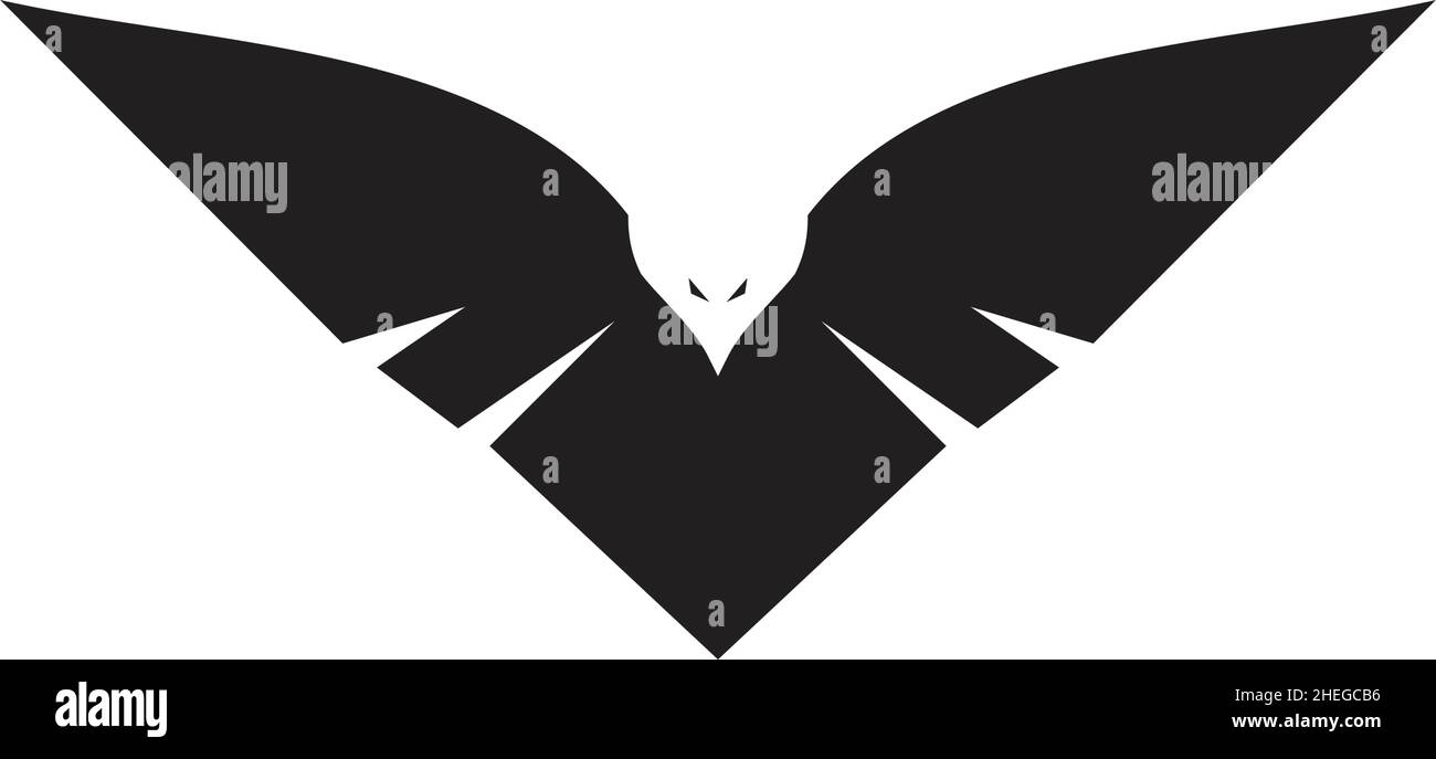 Diseño de logotipo de vector con icono de águila negra Imagen Vector de  stock - Alamy
