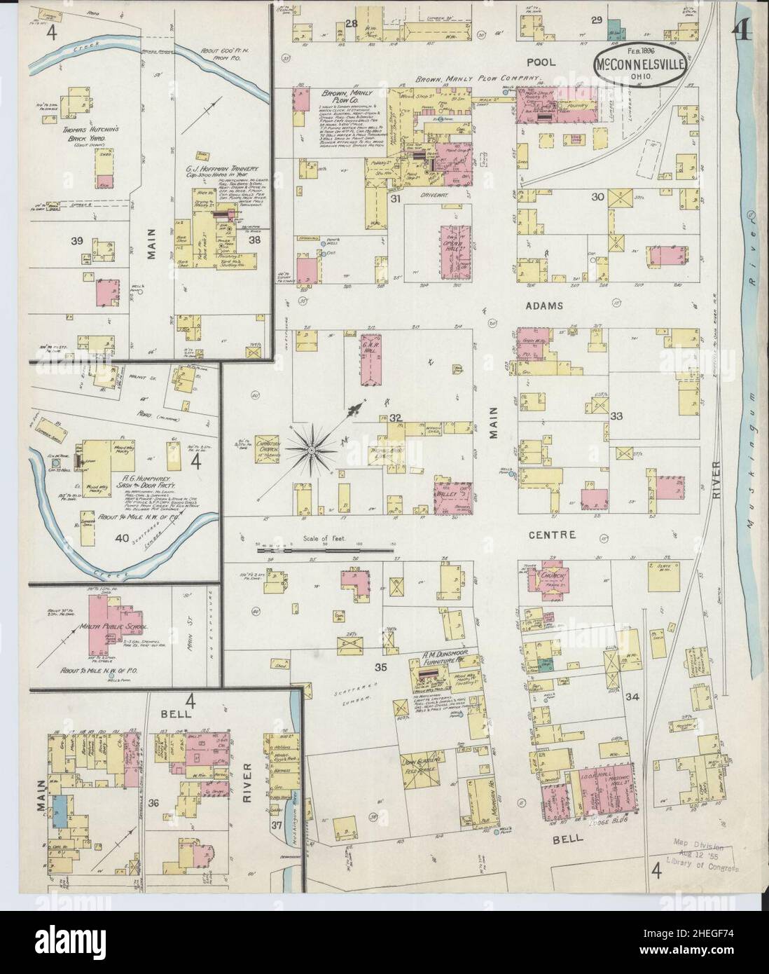 Mapa de mcconnelsville fotografías e imágenes de alta resolución Alamy
