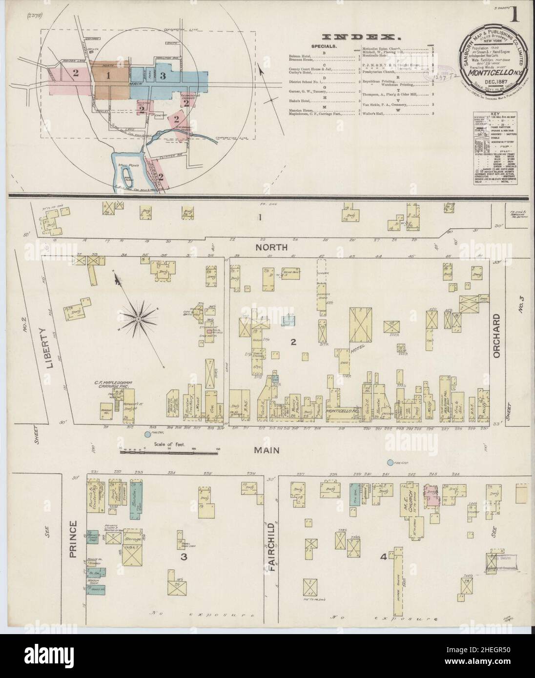 Mappa di monticello new york fotografías e imágenes de alta resolución