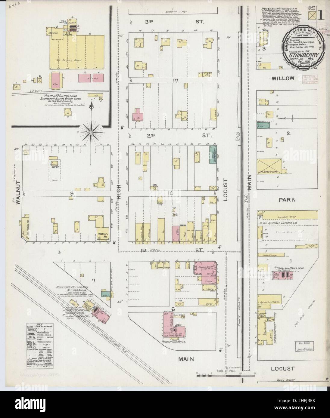 Mapa de stanberry missouri fotografías e imágenes de alta resolución
