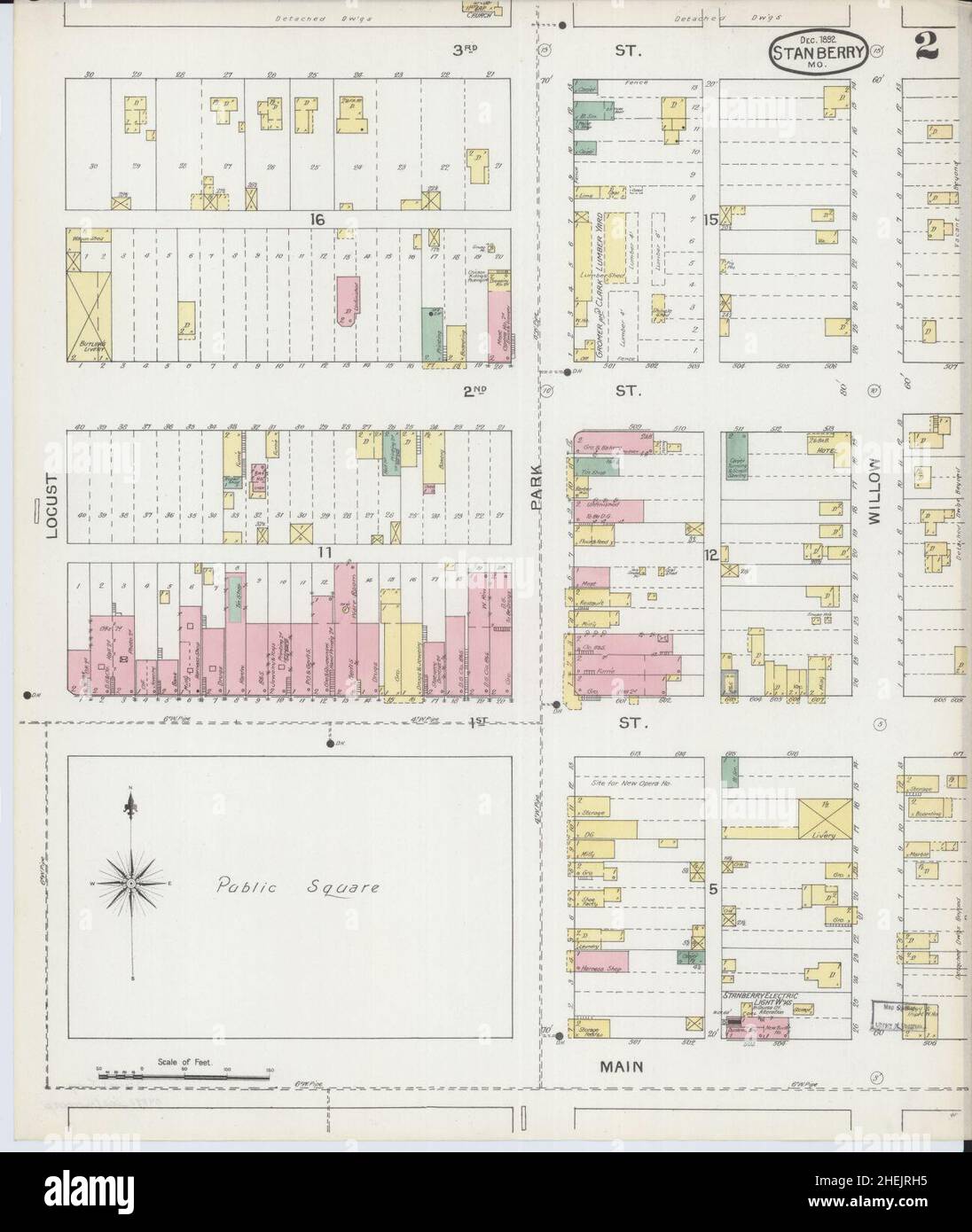 Mapa de stanberry missouri fotografías e imágenes de alta resolución