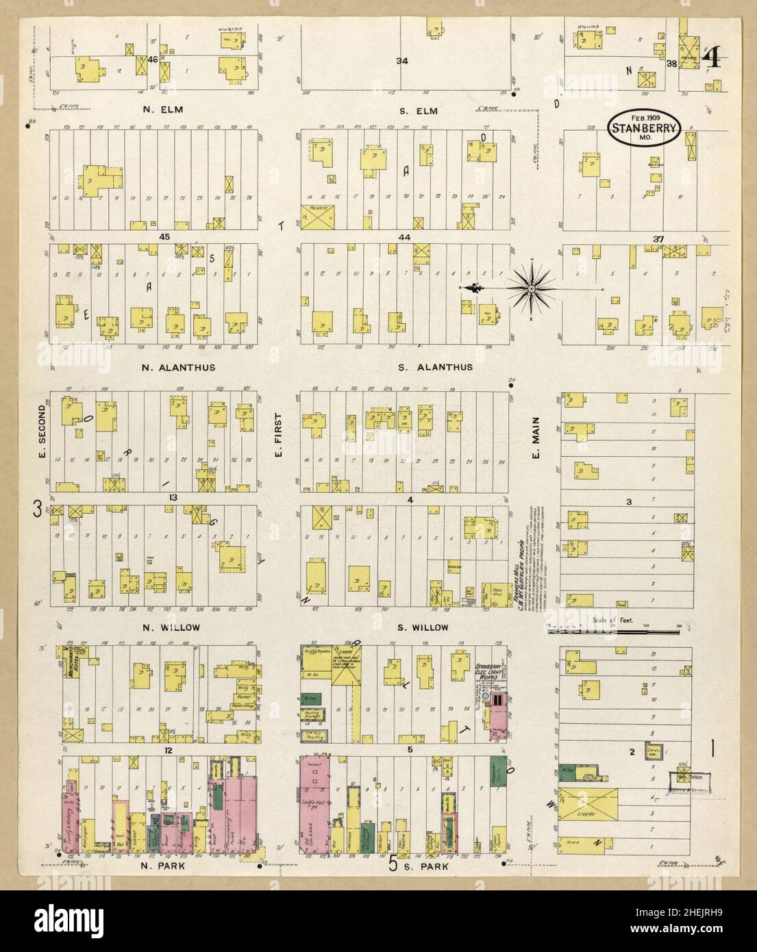 Mapa de stanberry missouri fotografías e imágenes de alta resolución