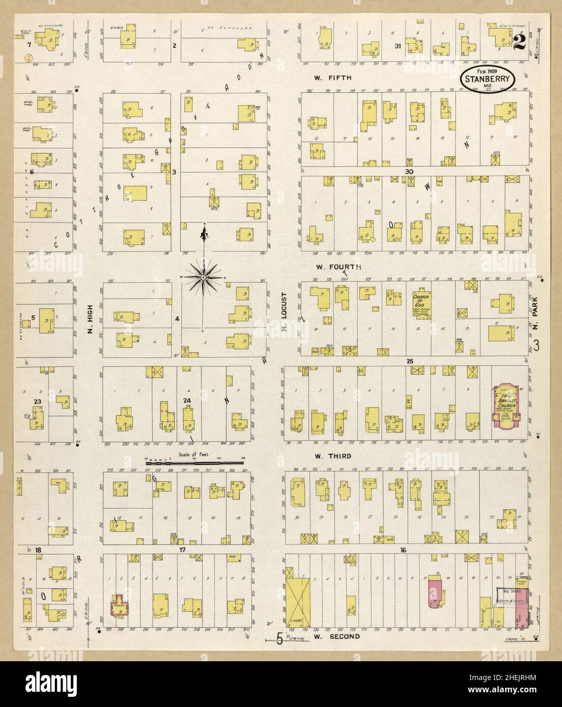 Mapa de stanberry missouri fotografías e imágenes de alta resolución